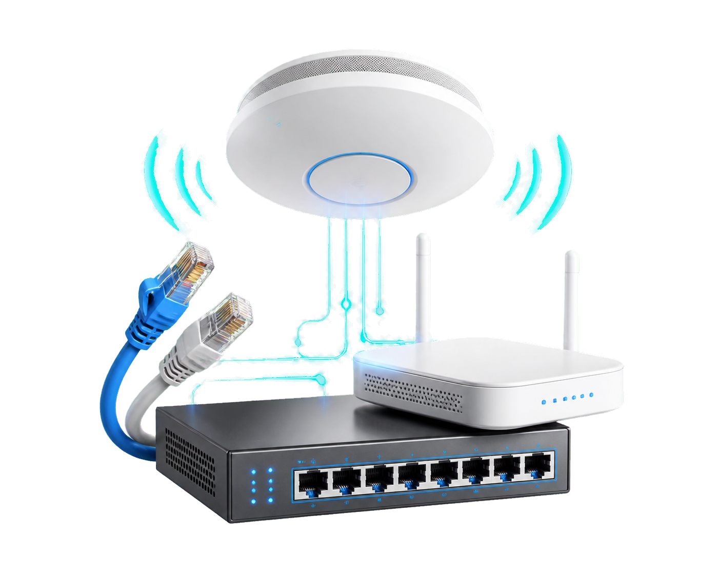 Монтаж локальной сети и Wi-Fi